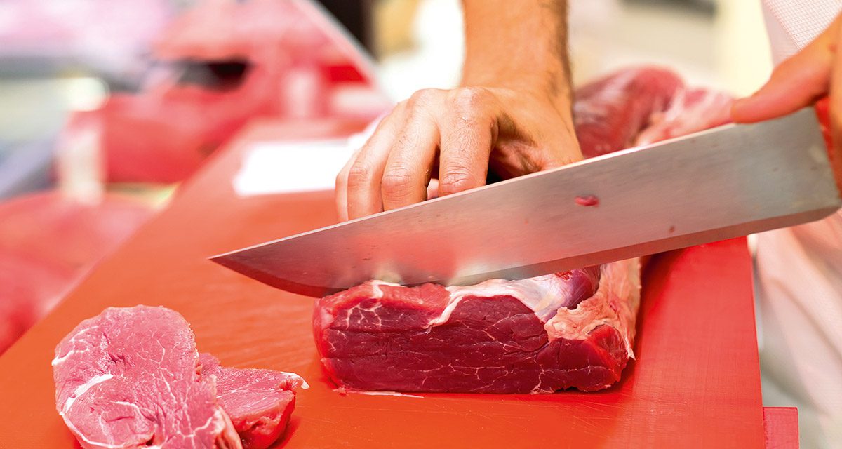 Chopping meat by hand — the single-knife method