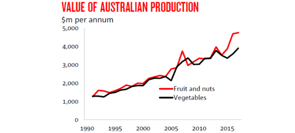 Horticulture exports grow to rival Australian lamb and dairy